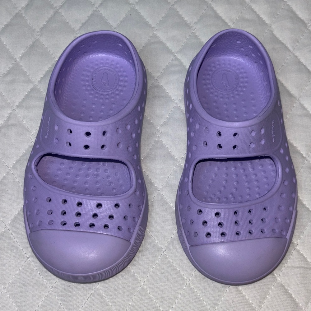 Native Juniper Perforated MaryJane Slip On  EVA Toddler Shoe Lavender Size C5